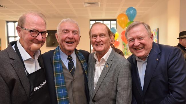 John Blackman, Philip Brady, Pete Smith and Peter Hitchener at Phil’s 80th birthday in 2019. Picture: Fiona Byrne