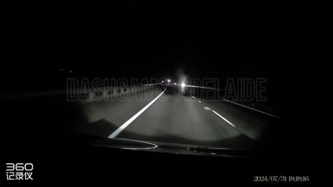 Dashcam of two-car crash on Victor Harbor Rd