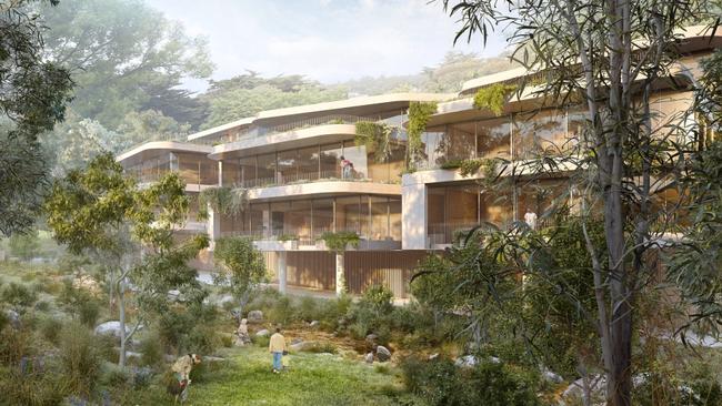 Lush, leafy apartments proposed for Sandy Bay. Image: Cumulus