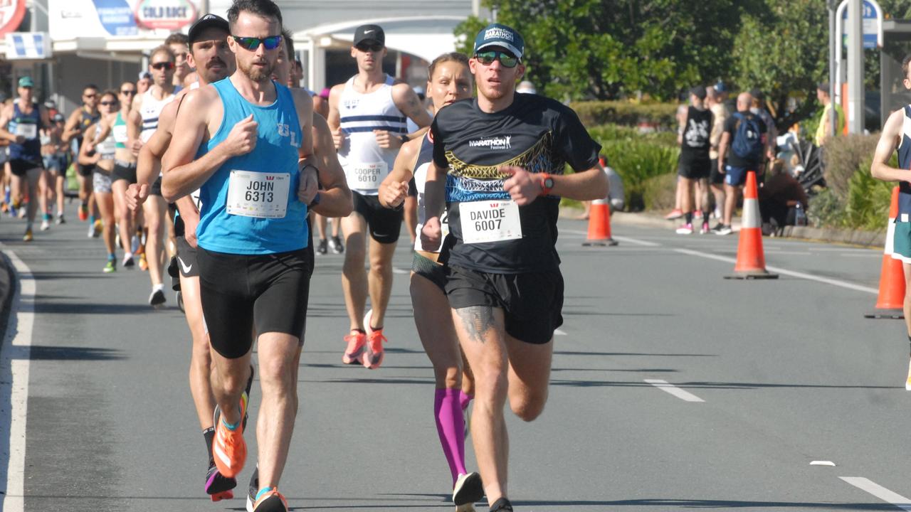 John McCallion and Davide Fontana at the 2022 Sunshine Coast Marathon and Community Run Festival.