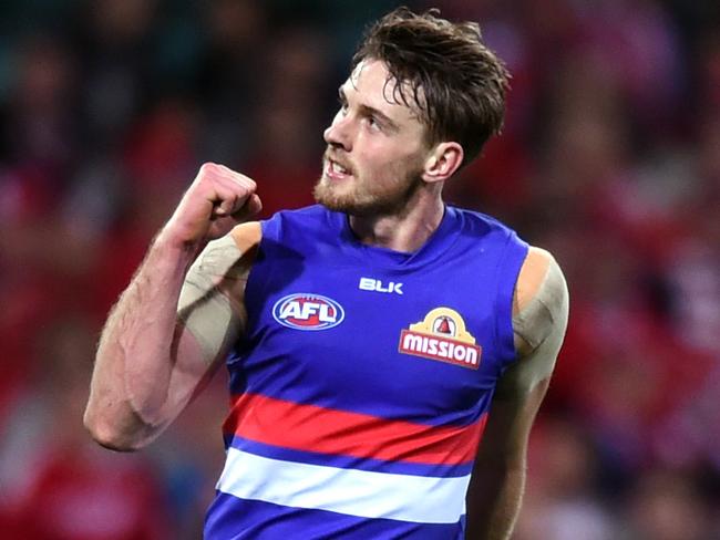 Jordan Roughead celebrates a goal.