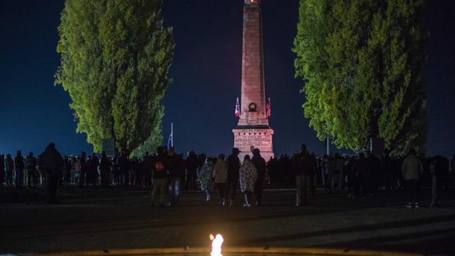 ANZAC Day Dawn Service at the Hobart Cenotaph. Picture: Chris Kidd