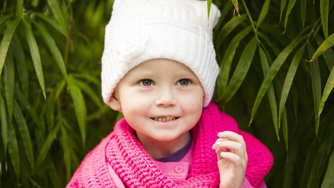 Cheyanne Roberts, 2, at Sydney Children's Hospital. Picture Justin Lloyd