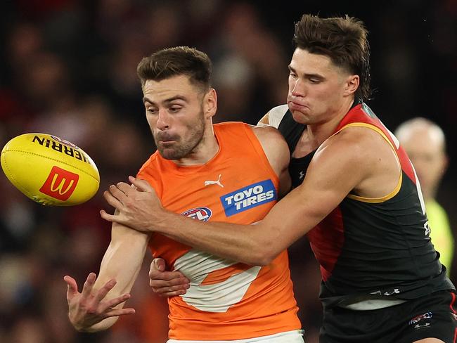 Essendon’s relentless pressure proved too much for the Giants. Picture: Robert Cianflone/Getty Images