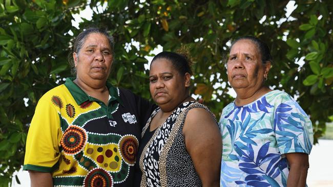 Moira Murgha, Kamaree Major and Adelaide Sands are appealing for information on the whereabouts of Yarrabah teenager Markiah Major, 17, who was last seen in Cairns on August 15. Picture: Brendan Radke