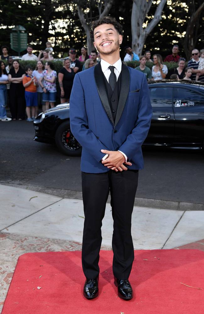 Seth Berry at Centenary Heights State High School formal. Picture; Patrick Woods.