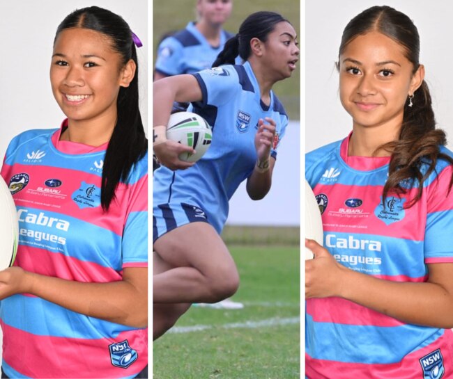 Kaizen Morgan-Pritchard, Freedom Crichton-Ropati and Sharon Latapu of Cabramatta. Pictures: Sports Infocus, Heather Murry
