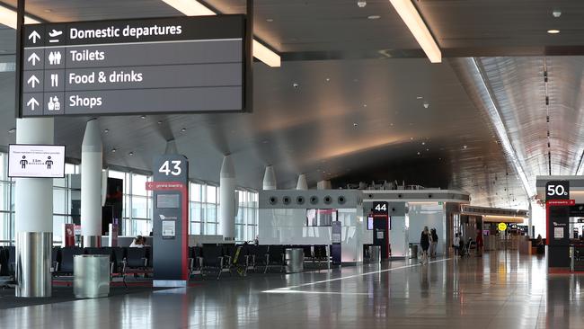 The Virgin Australia domestic terminal in Perth on March 30.