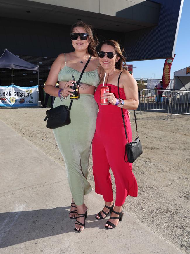 MELBOURNE, AUSTRALIA - MARCH 15 2024 Kyra Casey and Lee Higgs attend the 2024 Pakenham Cup Picture: Brendan Beckett