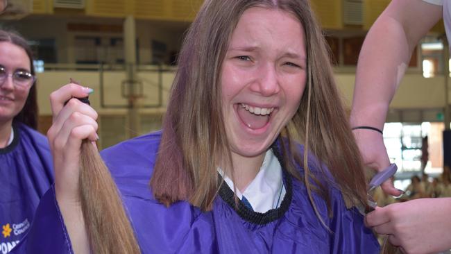 Year 12 students at Loreto College 'Rocked the Chop' for the Cancer Council's Ponytail Project