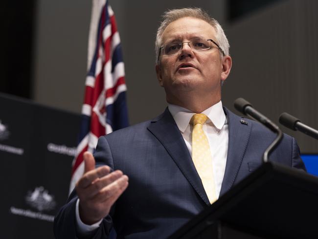 Scott Morrison is calling for the world’s most powerful leaders to support his campaign for an independent review into the origins of the coronavirus. Picture: Rohan Thomson/Getty