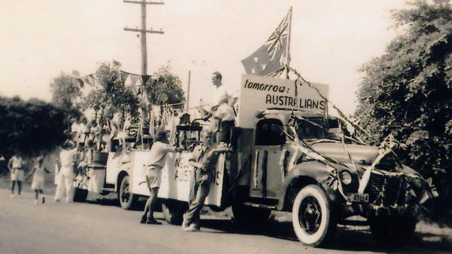 The Stuart Migrant Camp floats entered in the 1951 Jubilee procession.