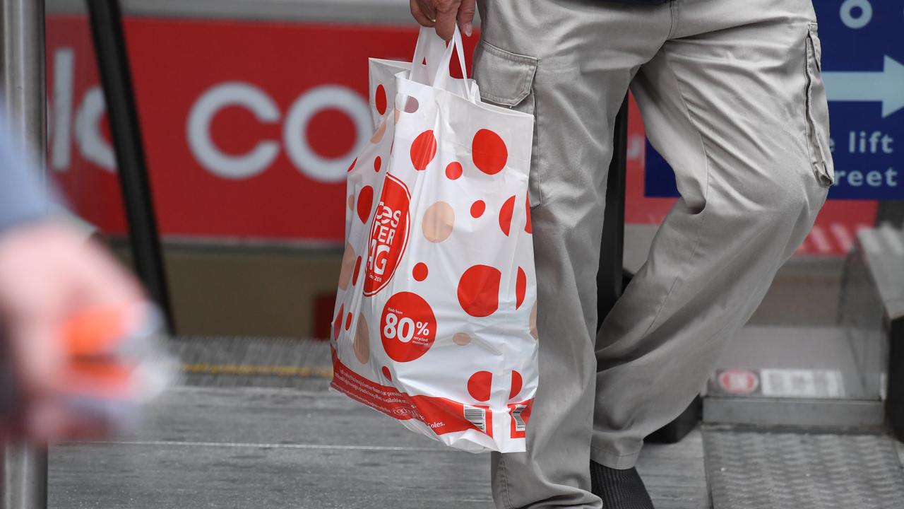 Coles banning woolworths discount bags