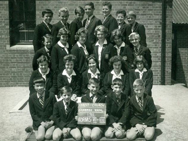 Olivia Newton-John is 2nd from the right and 3rd row from the bottom. Picture: Daryl Braithwaite/ Facebook