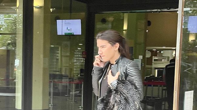 Beautician Tahlia Ann Jones leaves Downing Centre Local Court.