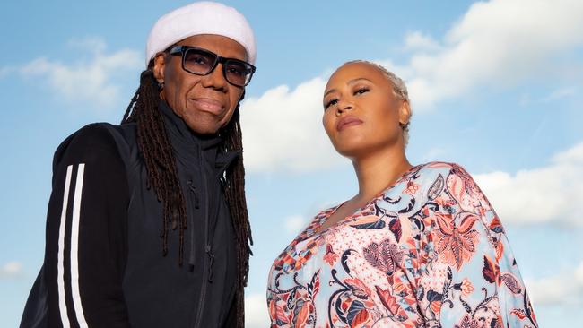 Singer Emeli Sandé with Nile Rogers. Picture: Supplied