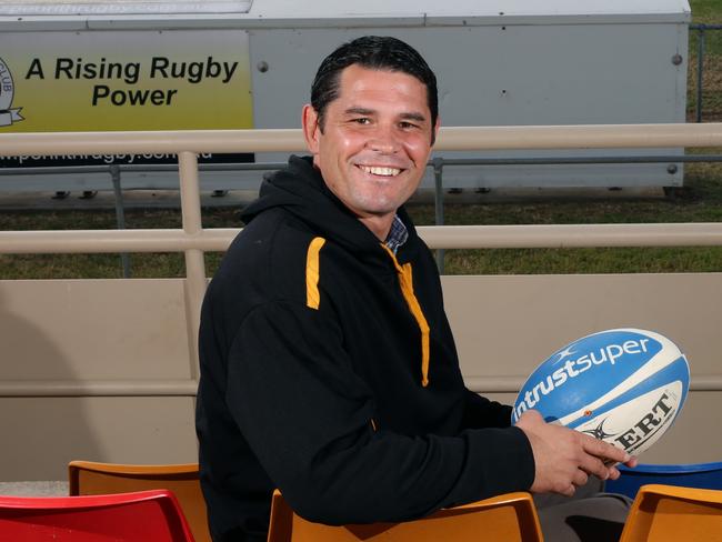 Emus Coach Jeremy Paul is pictured at the Nepean Rugby Park.