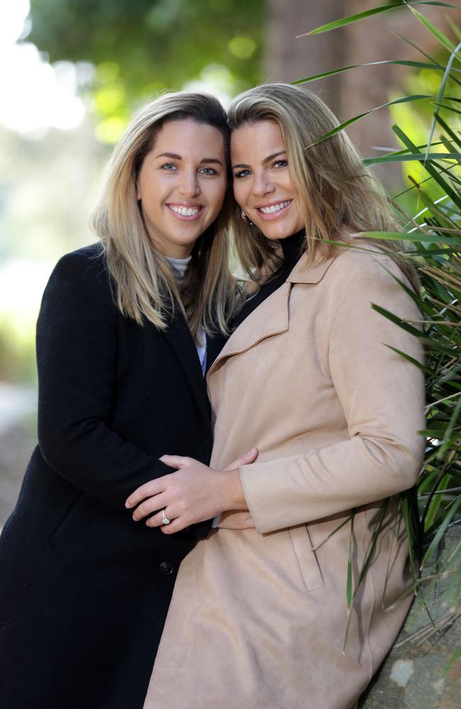 Hayley and Fiona got engaged in April last year. Picture: Christian Gilles