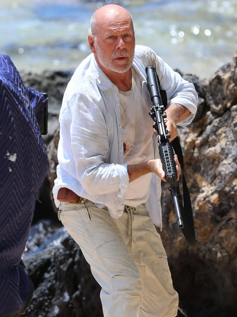 Willis filming Paradise City in Hawaii in 2021. Picture: TheImageDirect.com