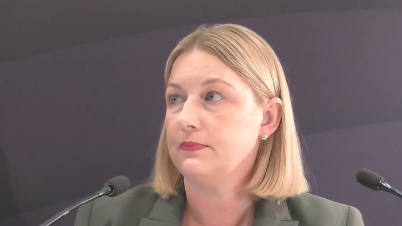 Kathrine Morgan-Wicks, the Department of Health secretary, giving evidence to the child sexual abuse commission of inquiry.