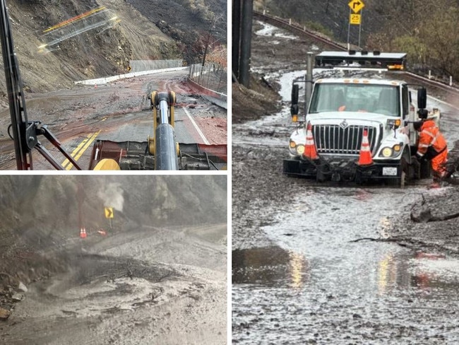 Chaos in LA as mudslides hit