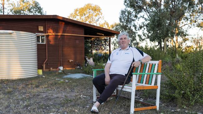 Adrian Murray loves the peace and quiet of living on a Tara block. Picture: Mark Cranitch.