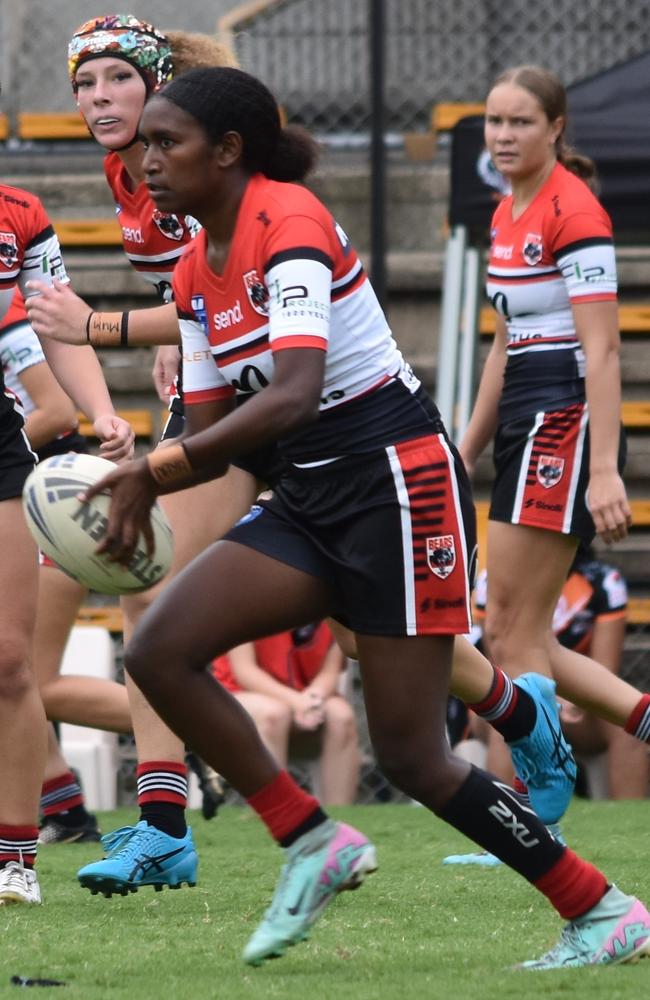 Latisha Kaitap. Picture: Sean Teuma. NSWRL Junior Reps 2024 â&#128;&#147; Tarsha Gale Cup round four. Wests Tigers vs North Sydney Bears at Leichhardt Oval.