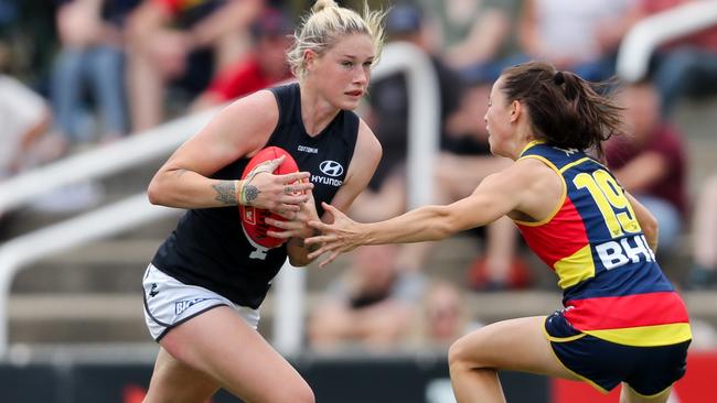 Tayla Harris in action during this year’s AFLW season. Picture: Getty