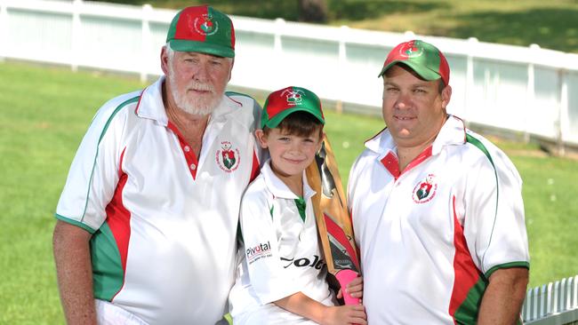 Pat Yates in 2011, with his grandson Bailey, and Adam Coleman, 39, son-in-law.