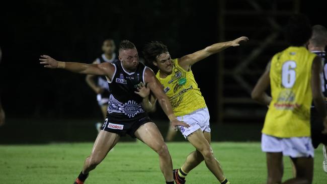 Palmerston Magpies and Nightcliff Tigers will clash in Round 12 of the 2022-23 NTFL season. Picture: Roz Lavercombe / AFLNT Media