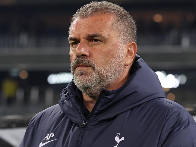 PERTH, AUSTRALIA - JULY 18: Ange Postecoglou, manager of Hotspur looks on during the pre-season friendly match between Tottenham Hotspur and West Ham United at Optus Stadium on July 18, 2023 in Perth, Australia. (Photo by Paul Kane/Getty Images)