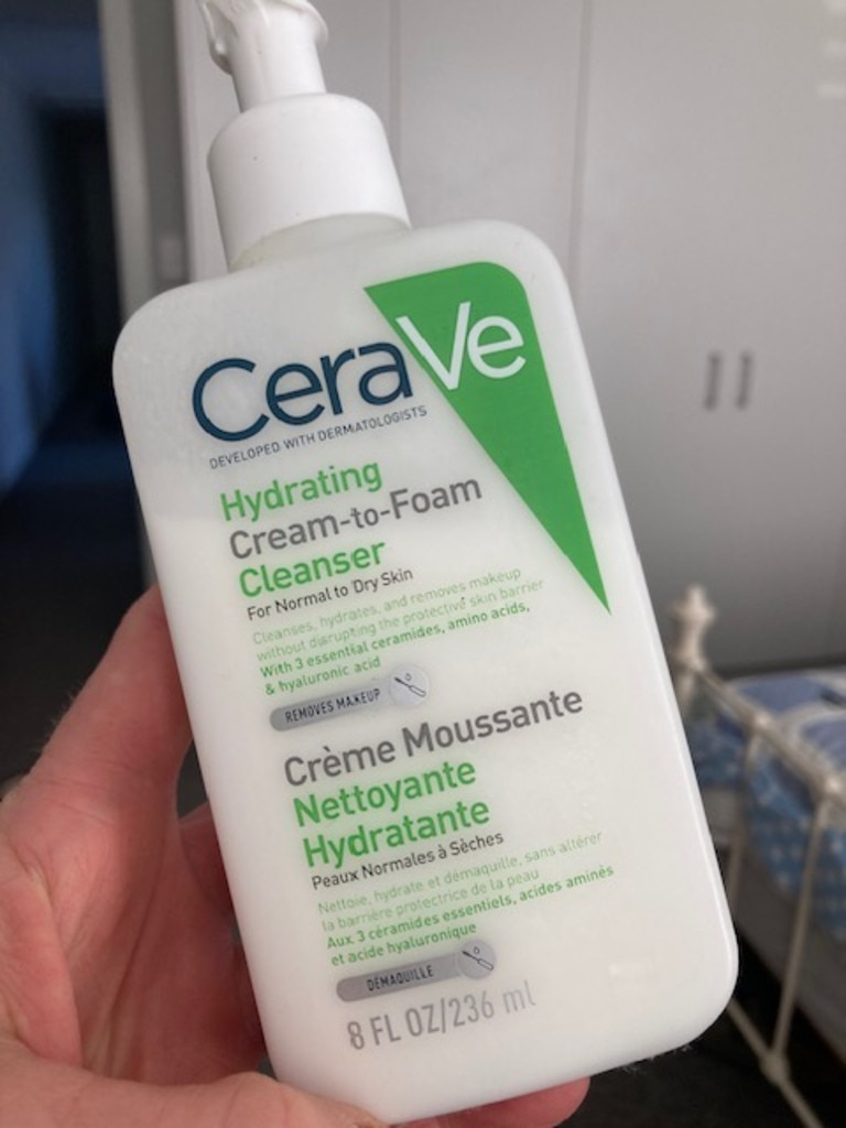 CeraVe Hydrating Cream To Foam Cleanser. Picture: Susannah Hardy/Supplied