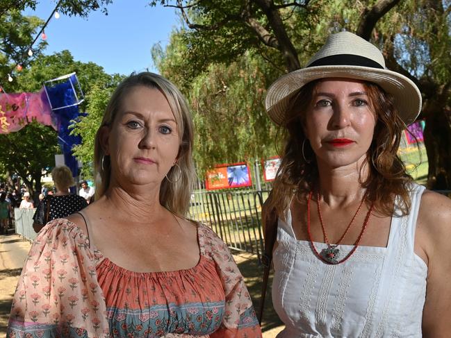 19/2/23. The Garden of Unearthly delights -  "Do you think it is fair to charge a $4 admission fee to the Garden at peak periods on Fridays and Saturdays"?  Rosalyn Daniels and Nada GobinPicture: Keryn Stevens