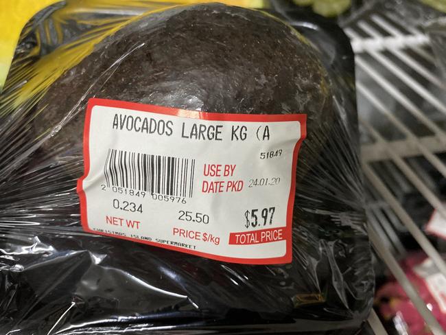 Avocados cost close to $6 each on Christmas Island. Picture: Nathan Edwards