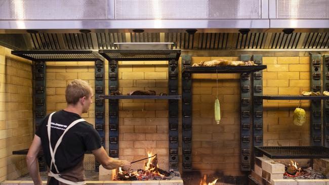 Food will be cooked over coals at the soon-to-open City Winery, Fortitude Valley