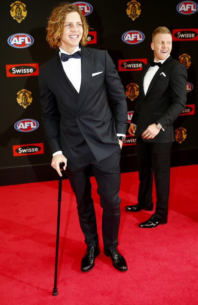 Nat Fyfe arrives at the 2015 Brownow count. Picture: Michael Klein.