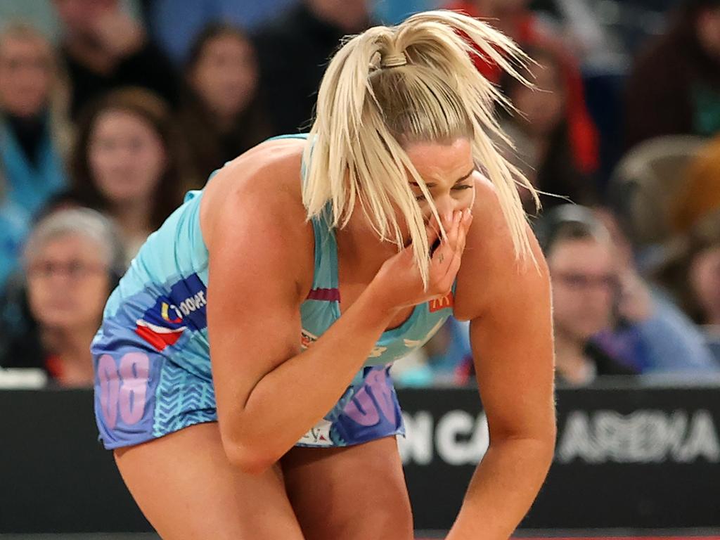 Maisie Nankivell and Allie Smith had a head clash on the weekend. Picture: Getty Images