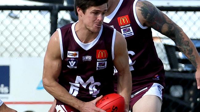 Ballarat Football League: Melton v Sebastopol; Jack Walker of Melton at MacPherson Park, on Saturday May 29, 2023 in Toolern Vale, Australia.Picture: Hamish Blair