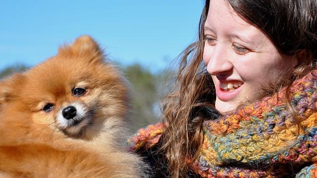 Jenevieve Baxter with her assistance dog Rocky at the Hawkesbury Animal Companion Shelter Open Day at Mulgrave. Pictures: Hawkesbury Council