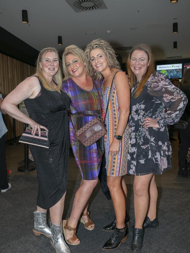 Roxette in Concert 2025 - Emily M, Angela M, Megan G and Sarah H at MyState Bank Arena. Picture: Caroline Tan