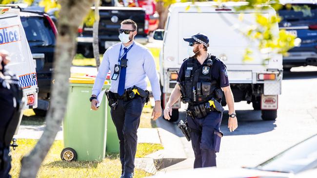 Queensland Police investigate fatal shooting at Baden Jones Way, North Booval, Wednesday, July 28, 2021 - Picture: Richard Walker