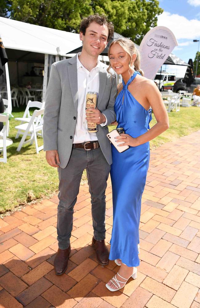 Nick Manthey and Olivia Graham at Weetwood race day, Clifford Park. Picture: Patrick Woods.