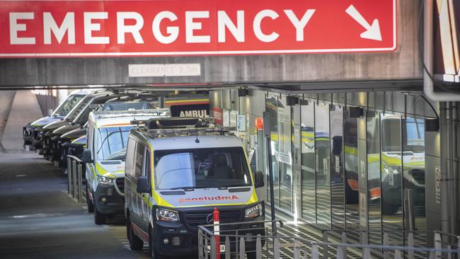 Ambulances at RHH Emergency.. Picture: Chris Kidd