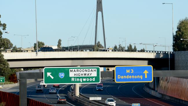 One of the entrances to Melbourne’s EastLink toll road.