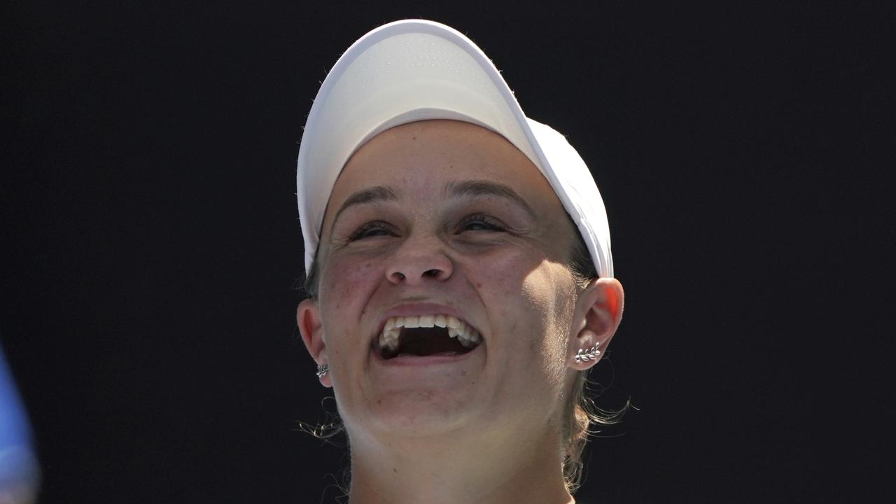 Ash Barty doesn’t ming a cheeky sledge. Photo: AP Photo/Lee Jin-man