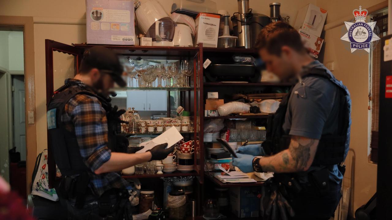 The cache of items were seized from the woman’s Sydney home. Picture: AFP