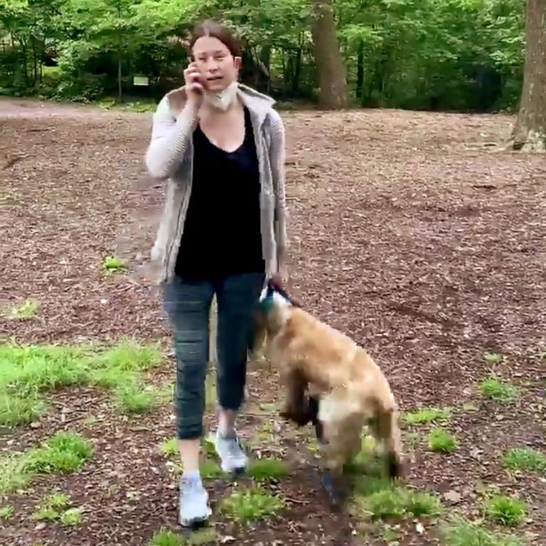 Amy Cooper in Central Park. Picture: Christian Cooper