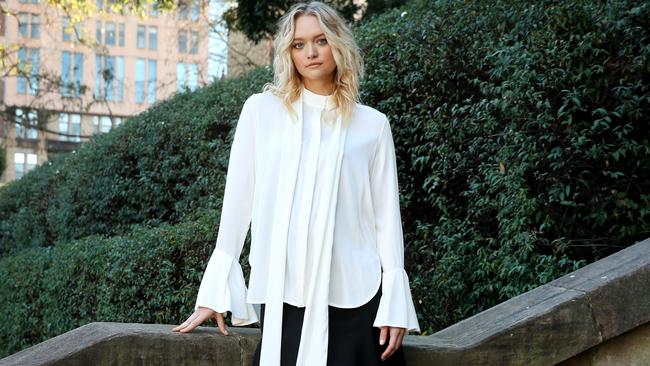 Australian model Gemma Ward ahead of the David Jones Spring/Summer collection show. Picture: Richard Dobson