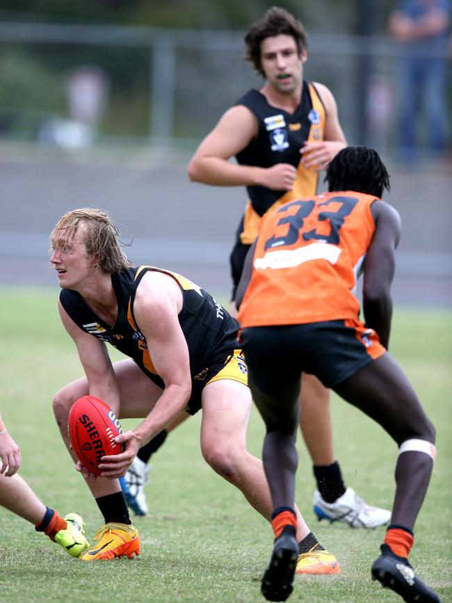 GFL: Geelong West Giants v Grovedale. Grovedale's Cassidy Parish. Picture: Mike Dugdale