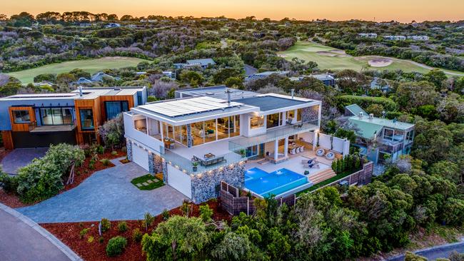 This mansion in Jamieson Court, Cape Schank, could fetch $4.6m. It is one for the sports-minded with the prestigious National Golf Club next door and the home overlooking the 17th fairway of the RACV Cape Schanck resort.